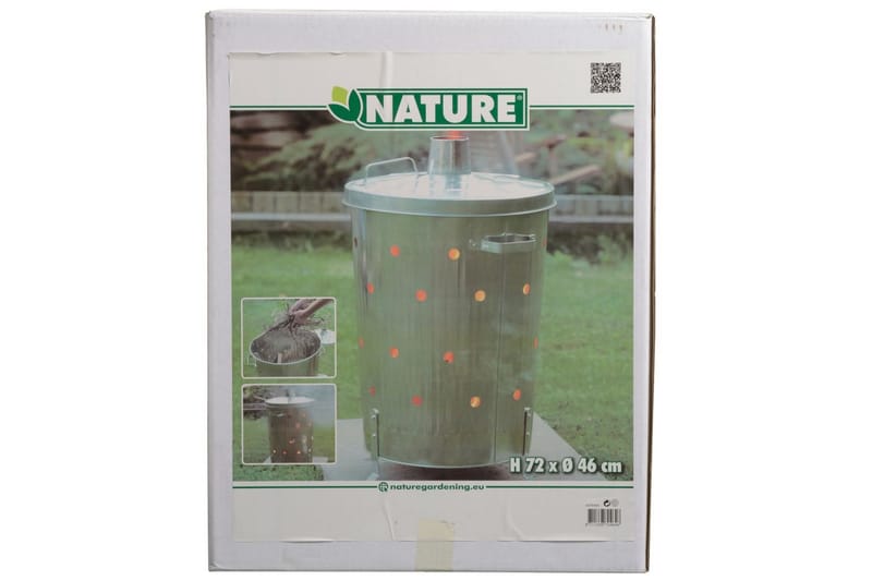 Nature Hageforbrenningsovn galvanisert stål 46x72 cm rund - Hage - Dyrking & hagearbeid - Kompost - Varmkompost & kompostbeholder