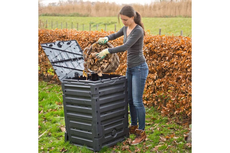 Nature Kompostbinge 300 L svart - Varmkompost & kompostbeholder