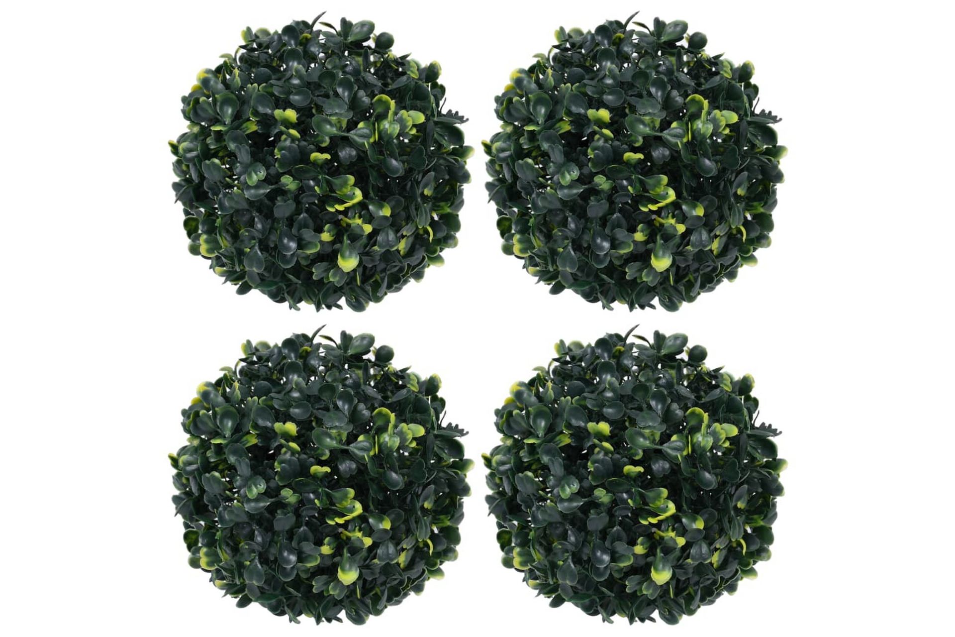 Kunstige buksbomballer 4 stk 12 cm - grønn - Hage - Dyrking & hagearbeid - Planter - Hekkplanter - Buksbom