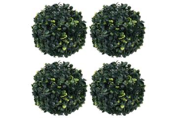 Kunstige buksbomballer 4 stk 12 cm - grønn - Hage - Dyrking & hagearbeid - Planter - Hekkplanter - Buksbom