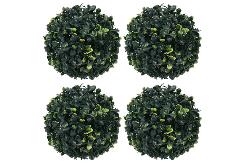 Kunstige buksbomballer 4 stk 12 cm - grønn - Hage - Dyrking & hagearbeid - Planter - Hekkplanter - Buksbom
