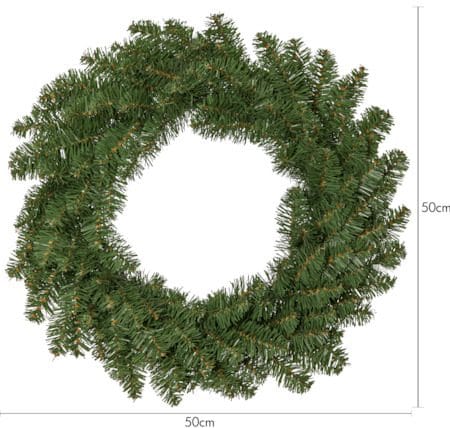 Calgary Krans 50 cm - grønn - Hage - Dyrking & hagearbeid - Planter - Prydplanter - Dørkranser