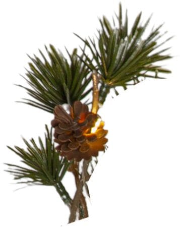 Larix Krans med belysning 40 cm - grønn med brune kongler - Hage - Dyrking & hagearbeid - Planter - Prydplanter - Dørkranser