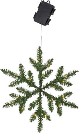 Snowflake krans med belysning 40 cm - Grønn - Hage - Dyrking & hagearbeid - Planter - Prydplanter - Dørkranser
