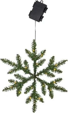 Snowflake krans med belysning 40 cm, Grønn