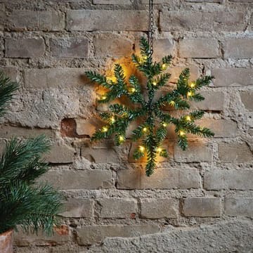 Snowflake krans med belysning 40 cm - Grønn - Hage - Dyrking & hagearbeid - Planter - Prydplanter - Dørkranser