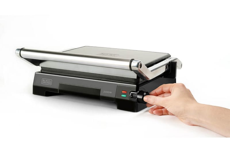 Bordgrill Black+Decker Temp Control 2200W Børstet Stål - Grå - Hage - Griller - Øvrige griller - Bærbar grill & campinggrill