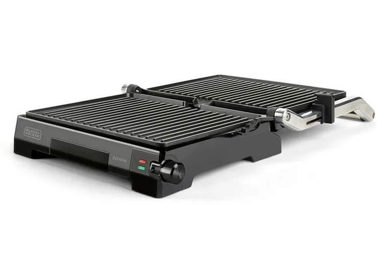 Bordgrill Black+Decker Temp Control 2200W Børstet Stål - Grå - Hage - Griller - Øvrige griller - Bærbar grill & campinggrill