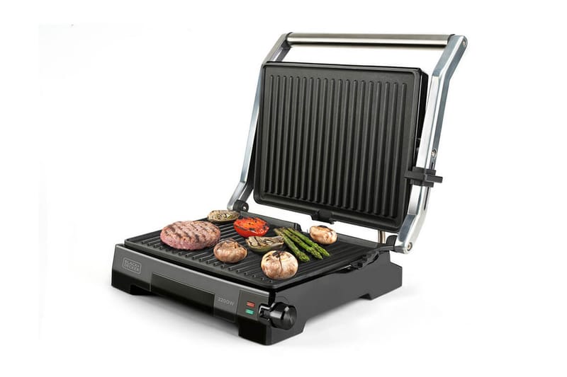Bordgrill Black+Decker Temp Control 2200W Børstet Stål - Grå - Hage - Griller - Øvrige griller - Bærbar grill & campinggrill