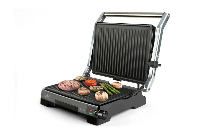 Bordgrill Black+Decker Temp Control 2200W Børstet Stål - Grå - Hage - Griller - Øvrige griller - Bærbar grill & campinggrill