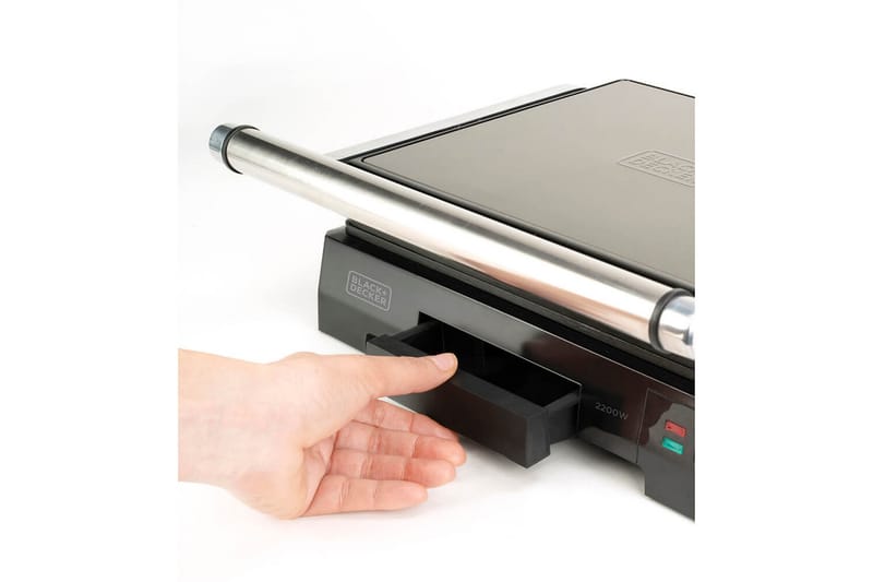 Bordgrill Black+Decker Temp Control 2200W Børstet Stål - Grå - Hage - Griller - Øvrige griller - Bærbar grill & campinggrill