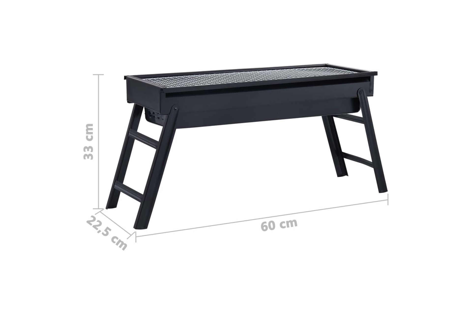 Brbar campinggrill stål 60x22,5x33 cm - Hage - Griller - Øvrige griller - Bærbar grill & campinggrill