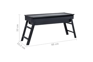 Brbar campinggrill stål 60x22,5x33 cm - Hage - Griller - Øvrige griller - Bærbar grill & campinggrill