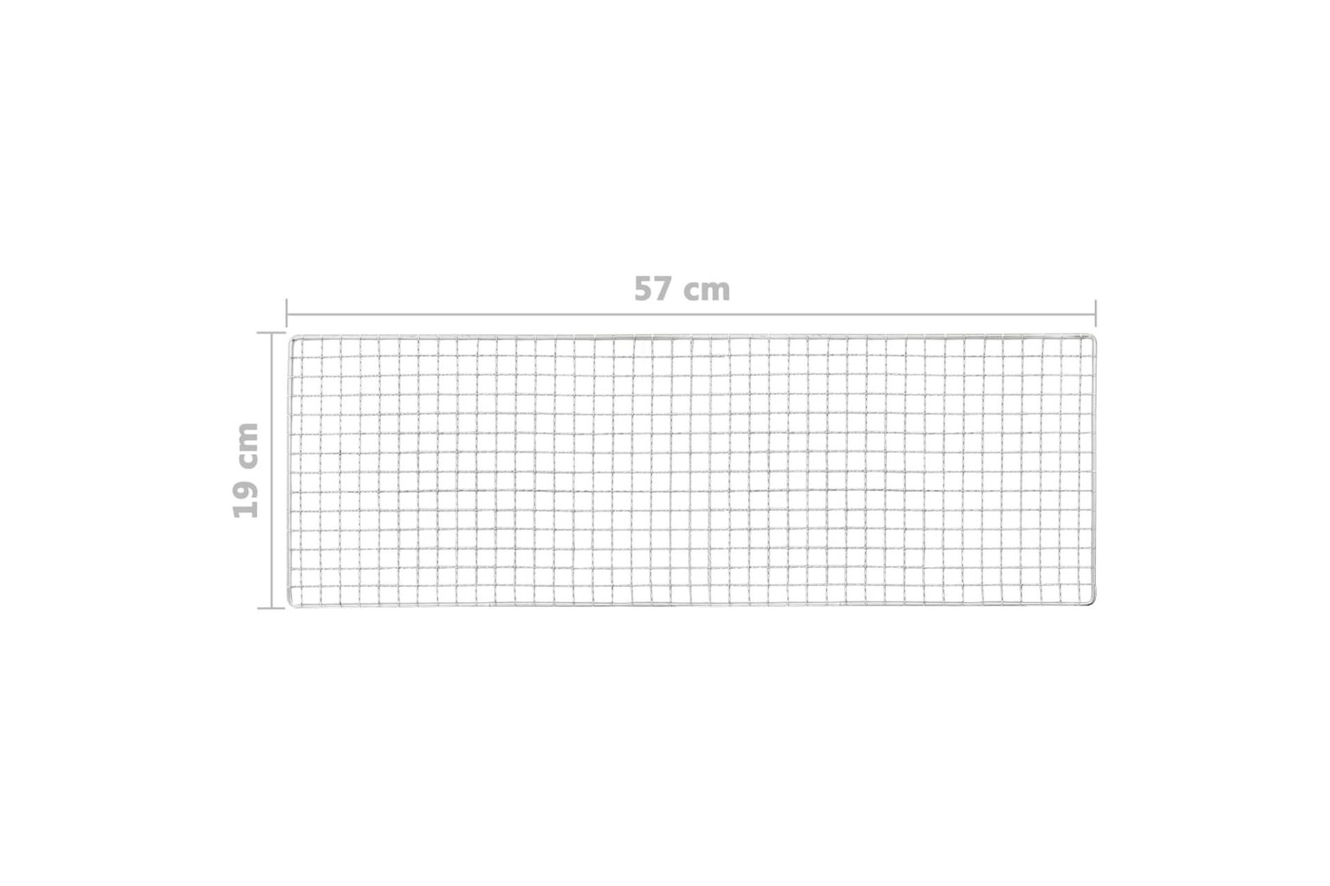 Brbar campinggrill stål 60x22,5x33 cm - Hage - Griller - Øvrige griller - Bærbar grill & campinggrill
