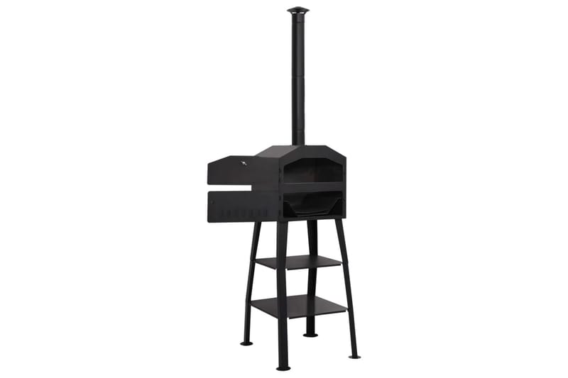 Utendørs pizzaovn kullfyrt med 2 keramikksteiner - Svart - Hage - Griller - Øvrige griller - Pizzaovn & vedovner