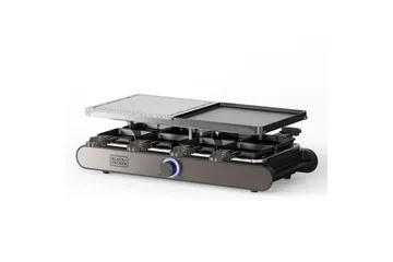 Raclettegrill Black+Decker - Sølv - Hage - Griller - Øvrige griller - Raclettegriller