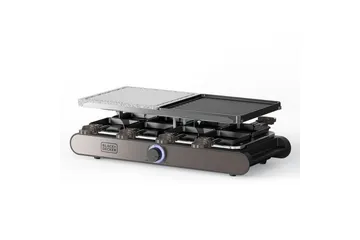 Raclettegrill Black+Decker - Sølv - Hage - Griller - Øvrige griller - Raclettegriller
