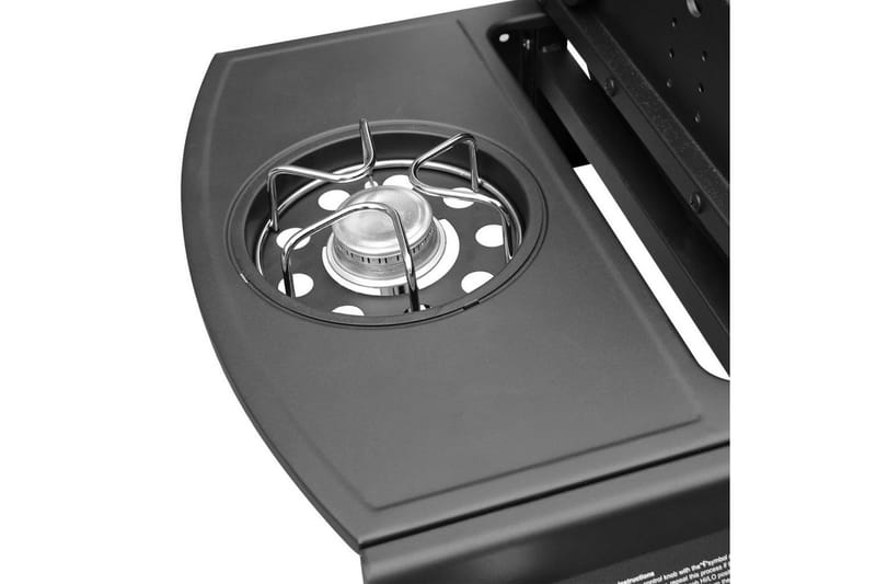 Gassgrill 4+1 kokesone svart og sølv - Hage - Griller - Gassgrill