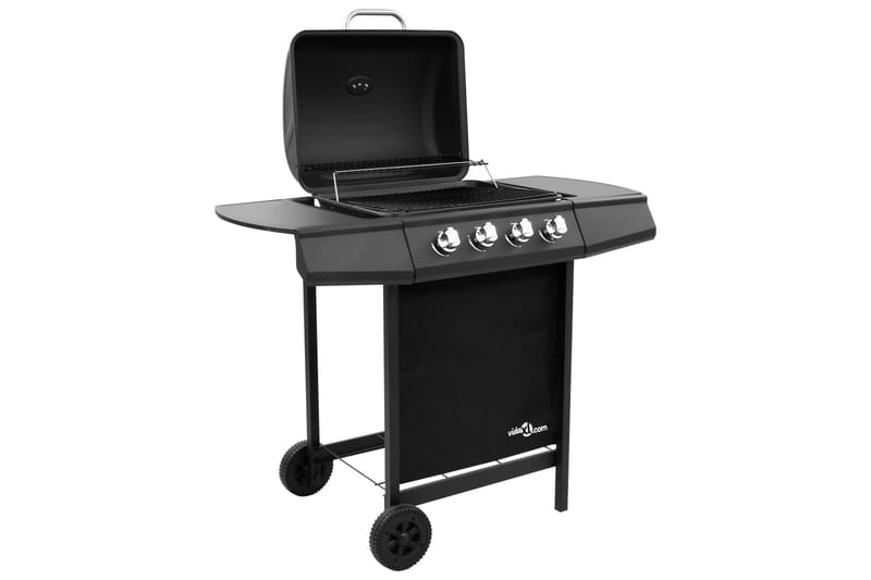 Gassgrill med 4 brennere svart - Svart - Hage - Griller - Gassgrill