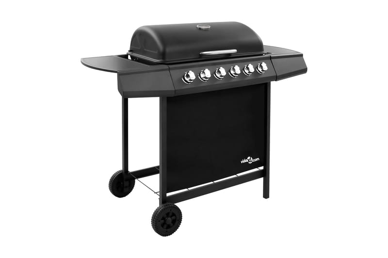 Gassgrill med 6 brennere svart - Svart - Hage - Griller - Gassgrill