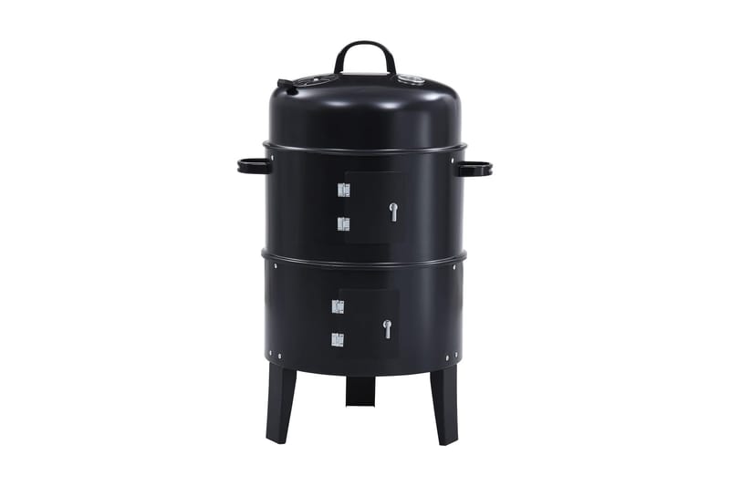 3-i-1 Røykgrill 40x80 cm - Svart - Hage - Griller - Grilltilbehør