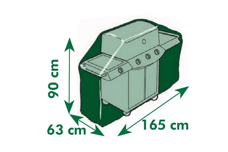 Nature Hagemøbeltrekk for gassgriller 165x90x63 cm - Beskyttelsestrekk - Grilltrekk