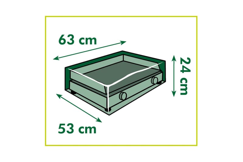 Nature Trekk for plancha-grill 63x53x24 cm - Grå - Hage - Griller - Grilltilbehør - Beskyttelsestrekk