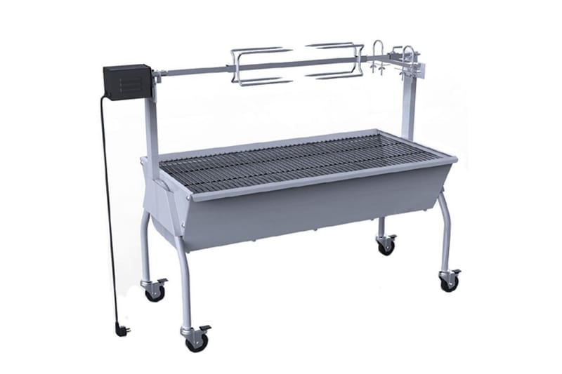 Grill med elektrisk grillspyd rustfritt stål - Hage - Griller - Grilltilbehør - Grillstativ & rotisseri