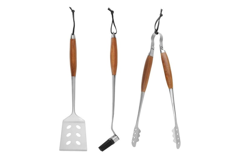 Grillsett Mustang 3 deler, Brun||Sølv