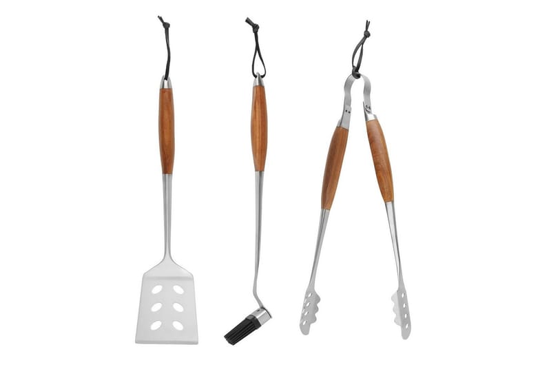 Grillsett Mustang 3 deler, Brun||Sølv