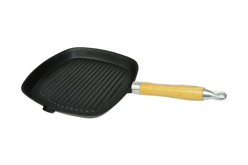 Grillstekepanne i støpejern 20x20 cm - Hage - Griller - Grilltilbehør