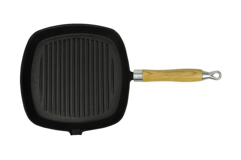 Grillstekepanne i støpejern 20x20 cm - Hage - Griller - Grilltilbehør