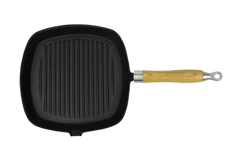 Grillstekepanne i støpejern 20x20 cm - Hage - Griller - Grilltilbehør