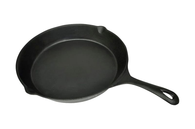 Grillstekepanne i støpejern 30 cm rund - Hage - Griller - Grilltilbehør