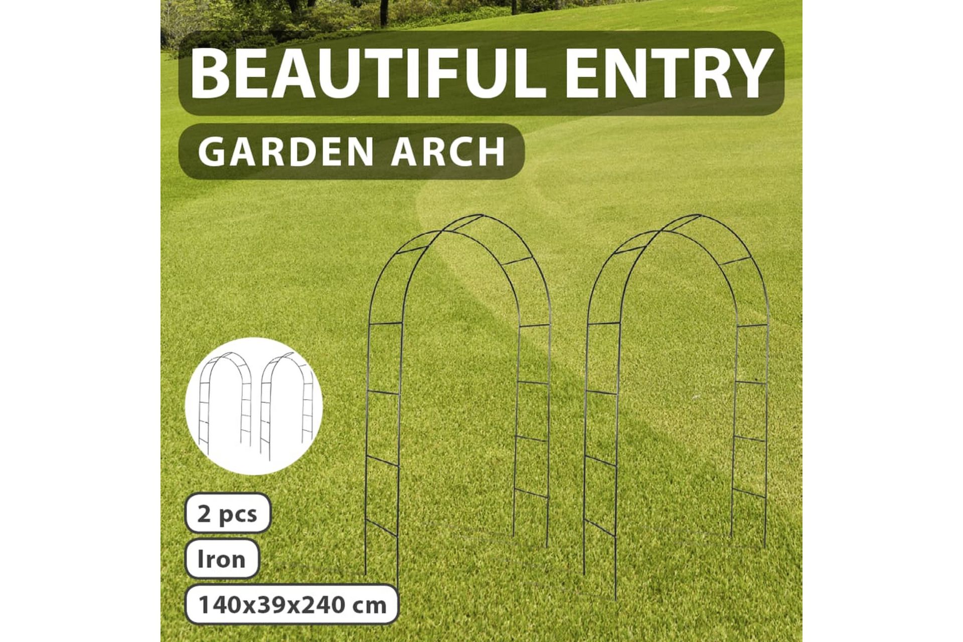Hagebuer for klatreplanter 2 stk - Hagemøbler - Solbeskyttelse - Pergola