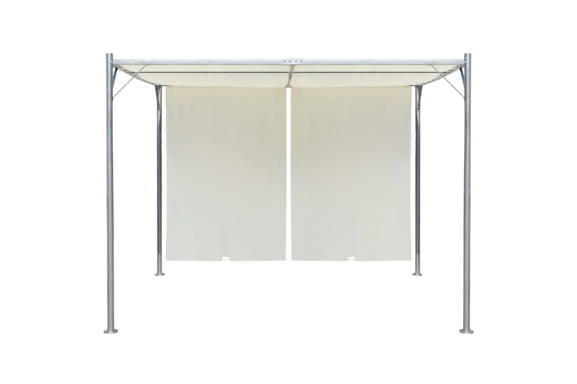 Pergola med justerbart tak kremhvit 3x3 m stål - Hvit - Hagemøbler - Solbeskyttelse - Pergola