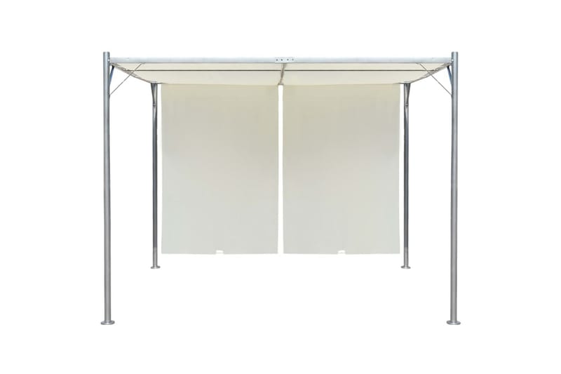 Pergola med justerbart tak kremhvit 3x3 m stål - Hvit - Hagemøbler - Solbeskyttelse - Pergola