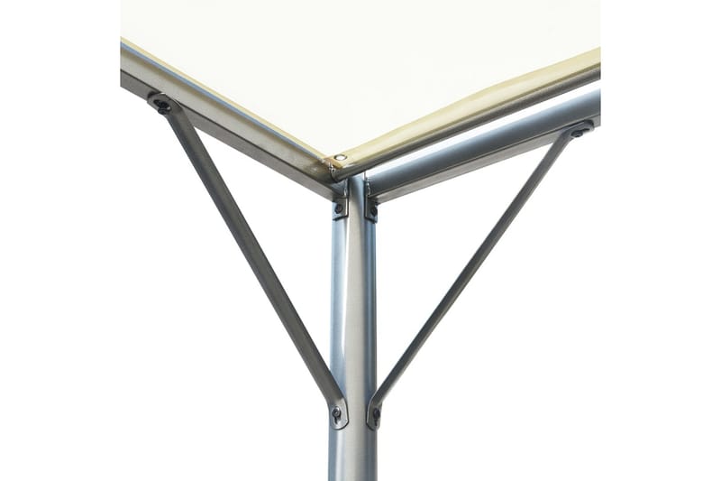 Pergola med justerbart tak kremhvit 3x3 m stål - Hvit - Hagemøbler - Solbeskyttelse - Pergola