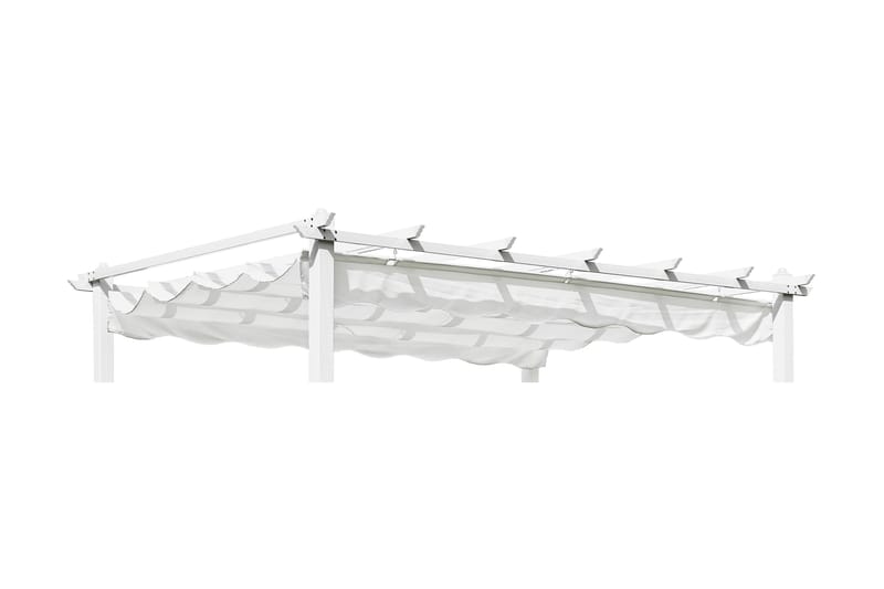 Pergolatak Hillerstorp Skanör 300 x 400 cm - Hvit - Hagemøbler - Solbeskyttelse - Pergola