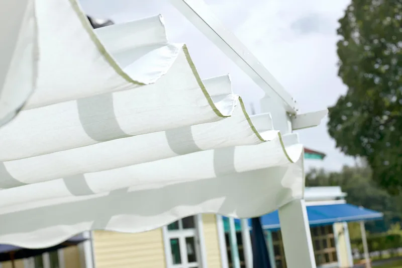 Pergolatak Hillerstorp Skanör 300 x 400 cm - Hvit - Hagemøbler - Solbeskyttelse - Pergola