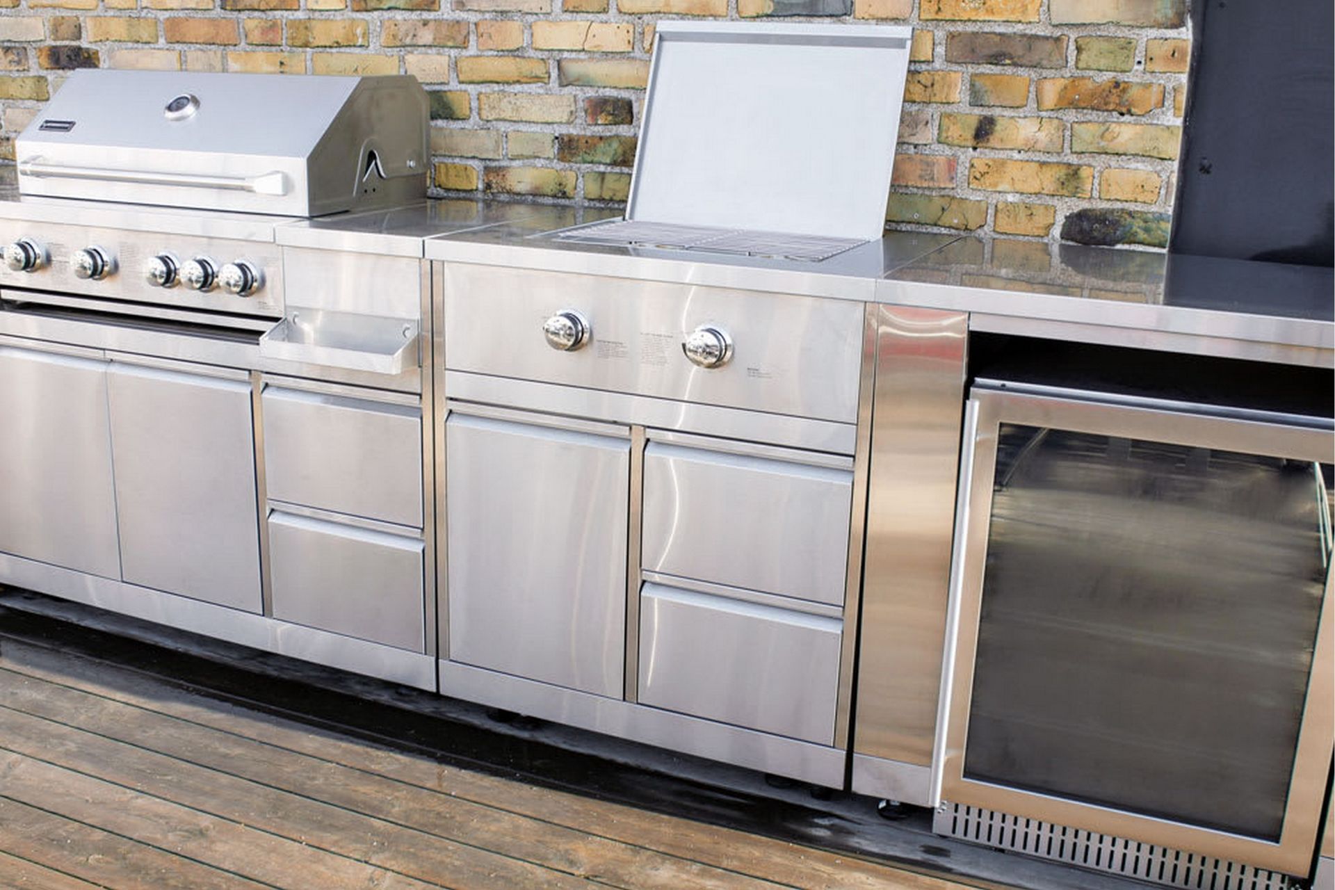 Inox Range - Modul med sidebrenner - Myoutdoorkitchen - Hage - Griller - Grilltilbehør