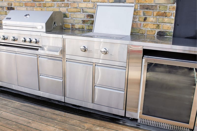 Inox Range - Modul med sidebrenner - Myoutdoorkitchen - Grilltilbehør - Grillwok & stekeplate