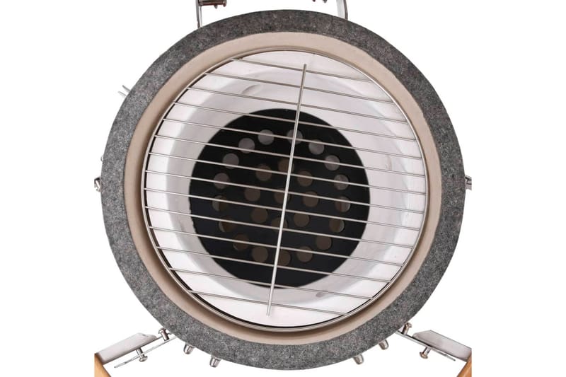 Kamado Kullgrill med röyker keramisk 76 cm - Röd - Hage - Griller - Grilltilbehør