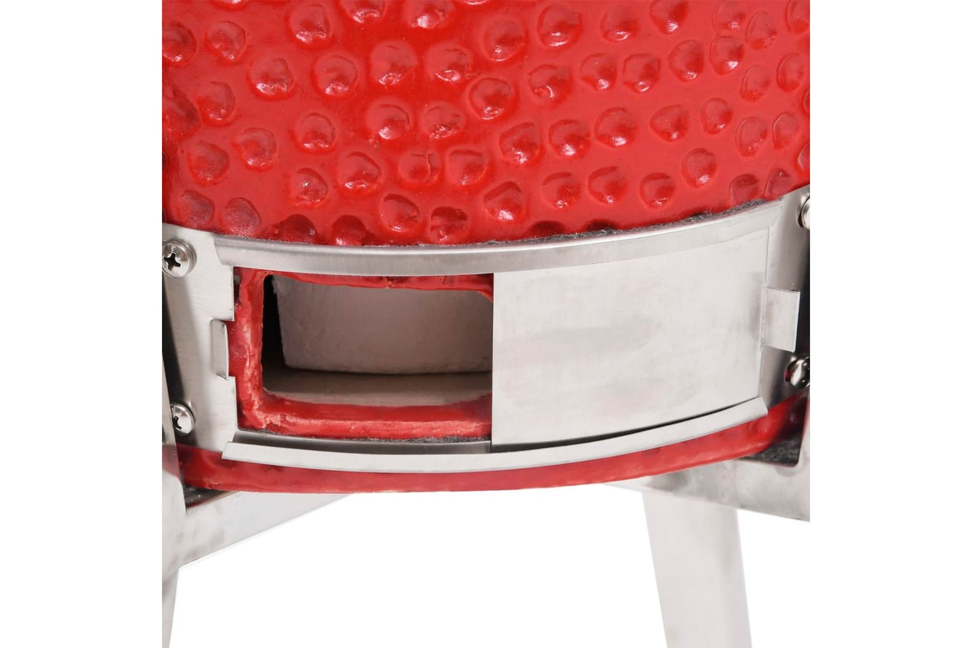 Kamado Kullgrill med röyker keramisk 81 cm - Röd - Hage - Griller - Grilltilbehør