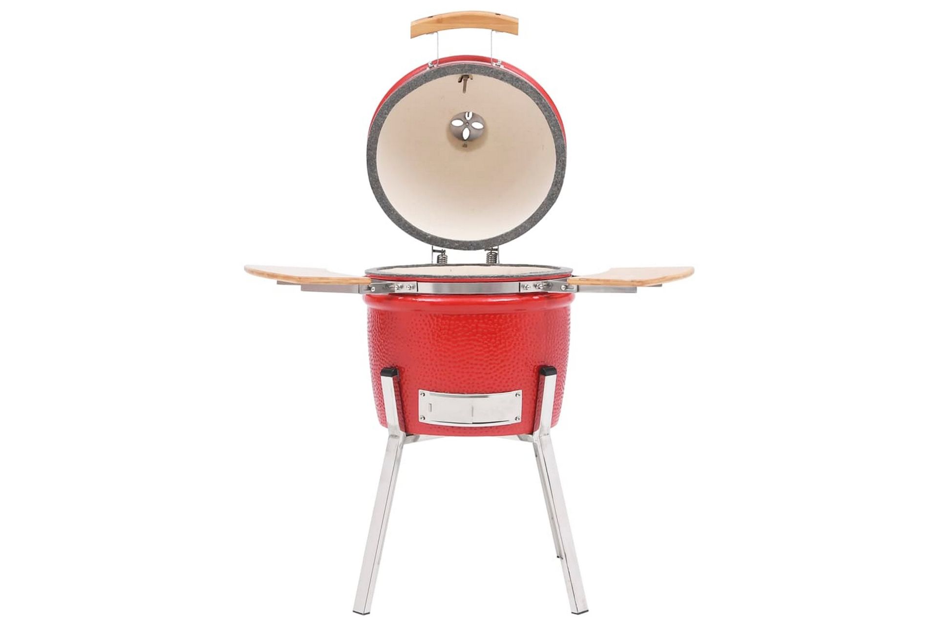 Kamado Kullgrill med röyker keramisk 81 cm - Röd - Hage - Griller - Grilltilbehør