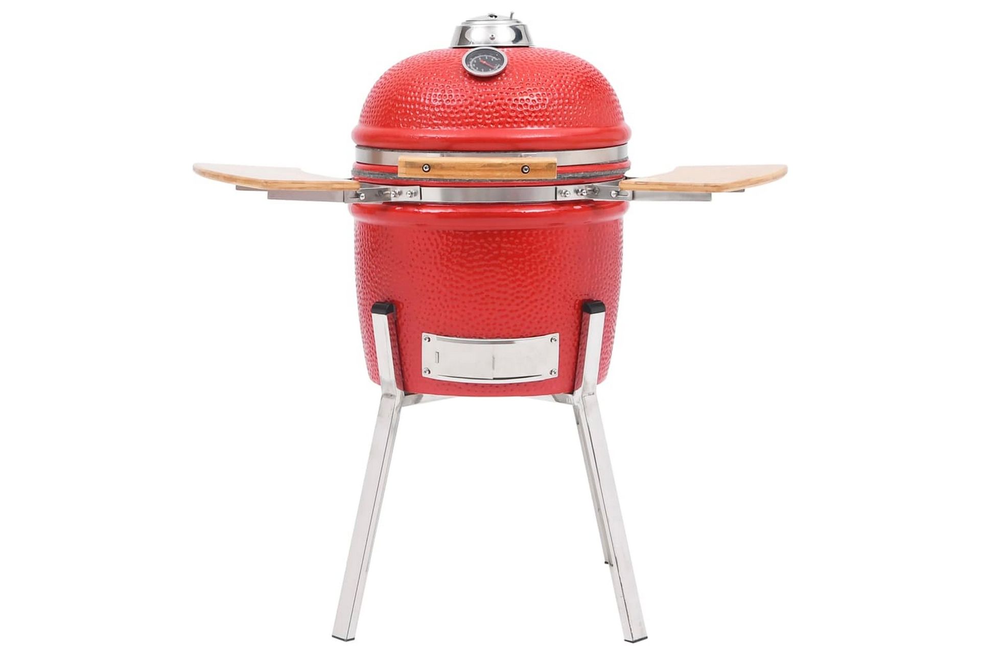 Kamado Kullgrill med röyker keramisk 81 cm - Röd - Hage - Griller - Grilltilbehør