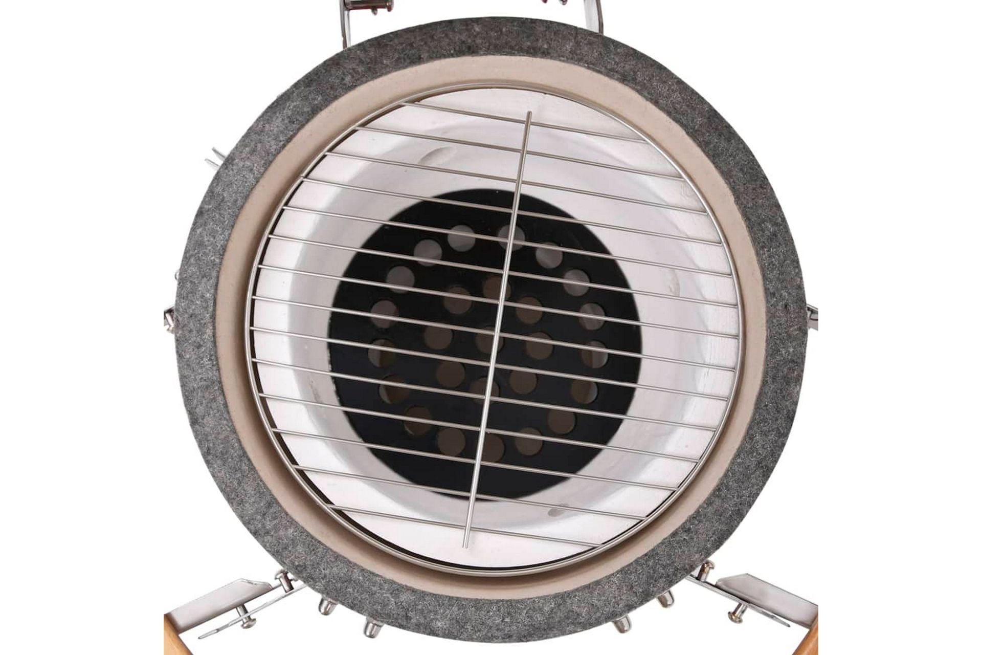 Kamado Kullgrill med röyker keramisk 81 cm - Röd - Hage - Griller - Grilltilbehør