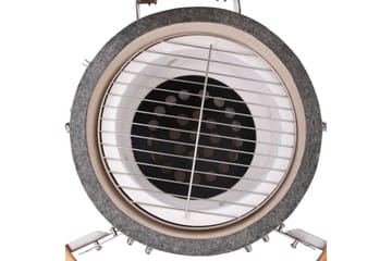 Kamado Kullgrill med röyker keramisk 81 cm - Röd - Hage - Griller - Grilltilbehør