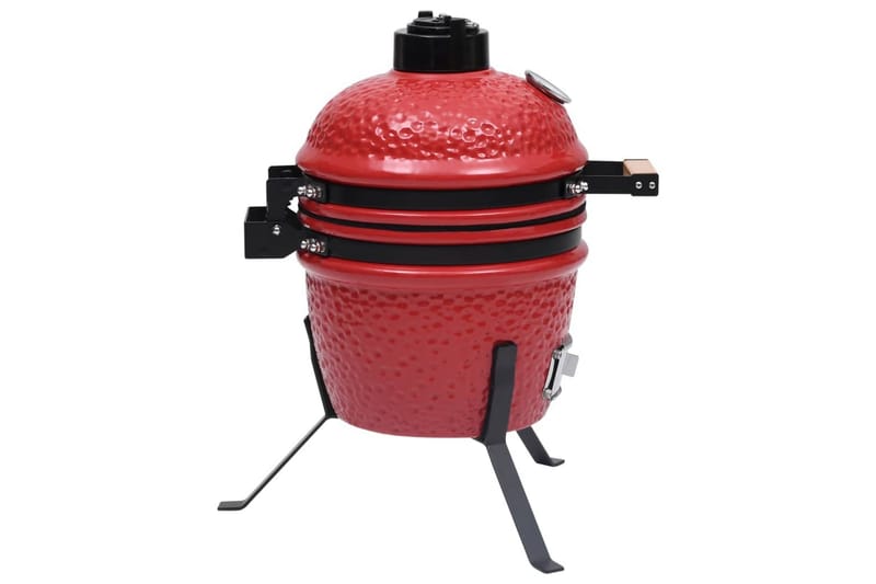 Kullgrill med röyker Kamado keramisk 56 cm röd - Röd - Hage - Griller - Grilltilbehør