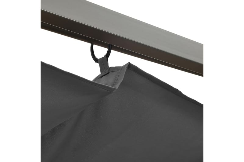Pergola med uttrekkbart tak antrasitt 3x3 m stål 180 g/m² - Antrasittgrå - Hagemøbler - Solbeskyttelse - Pergola